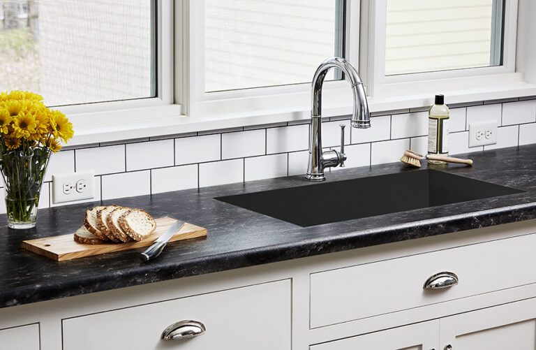 kitchen counter with undermount sink